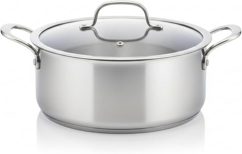 Prestige Tri Ply Stainless Steel 9 Pcs Cooking Set | Induction + All Hob Suitable | Pots and Pans Set - Image 2